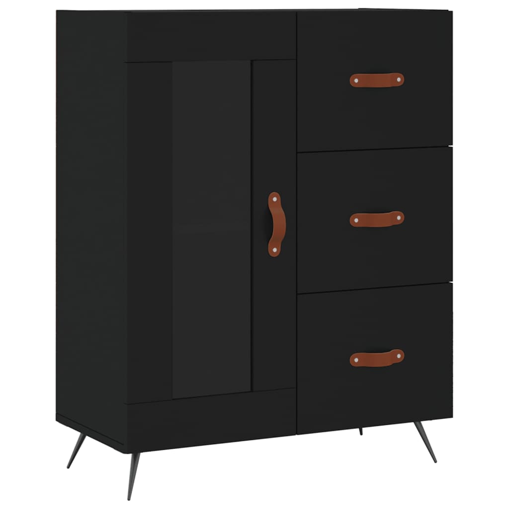 Skap Svart 69,5x34x180 cm