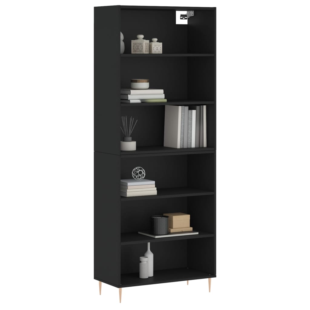 Skap Svart 69,5x32,5x180 cm