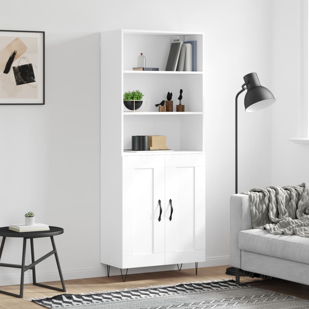 Skap Hvit 69,5x34x180 cm