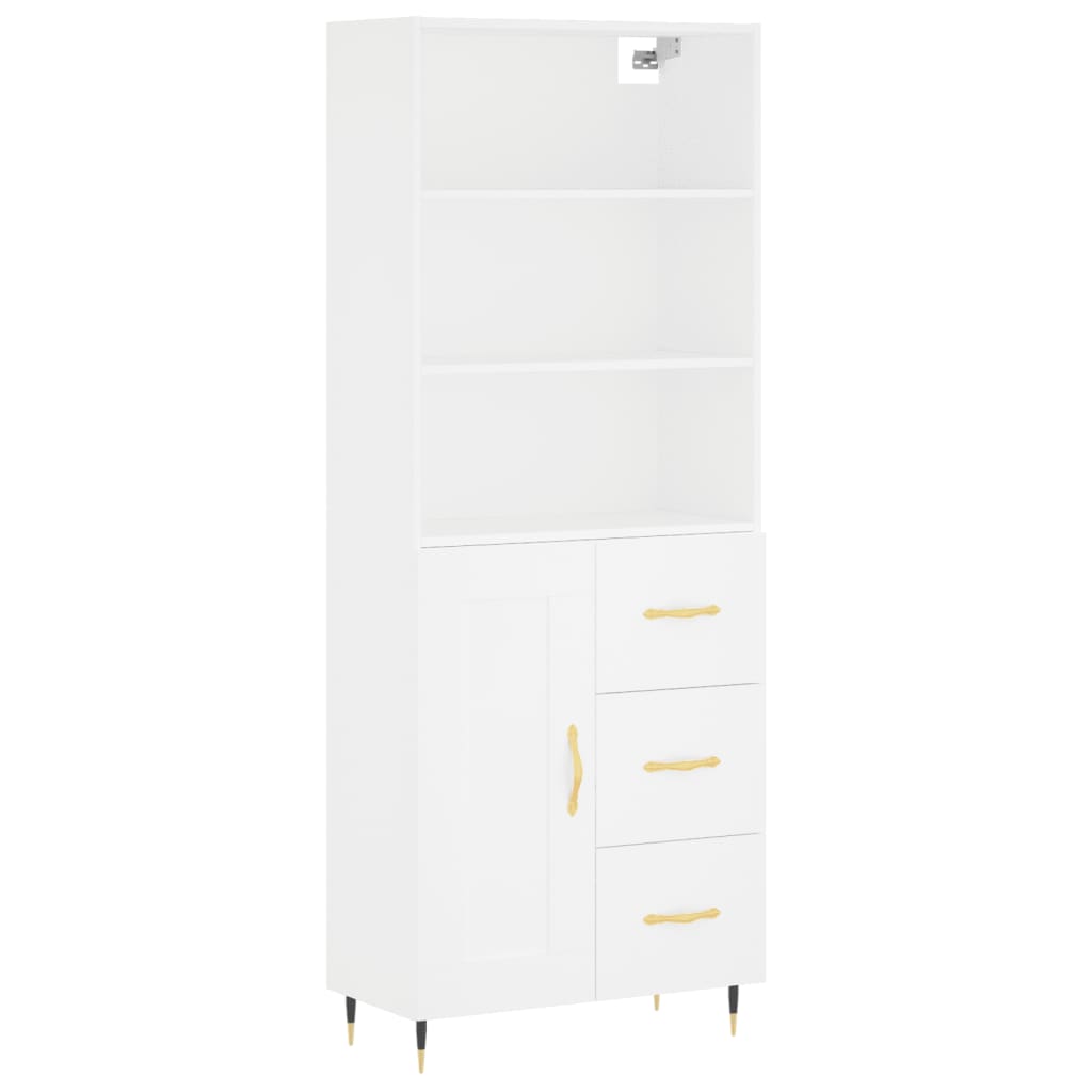 Skap Hvit 69,5x34x180 cm