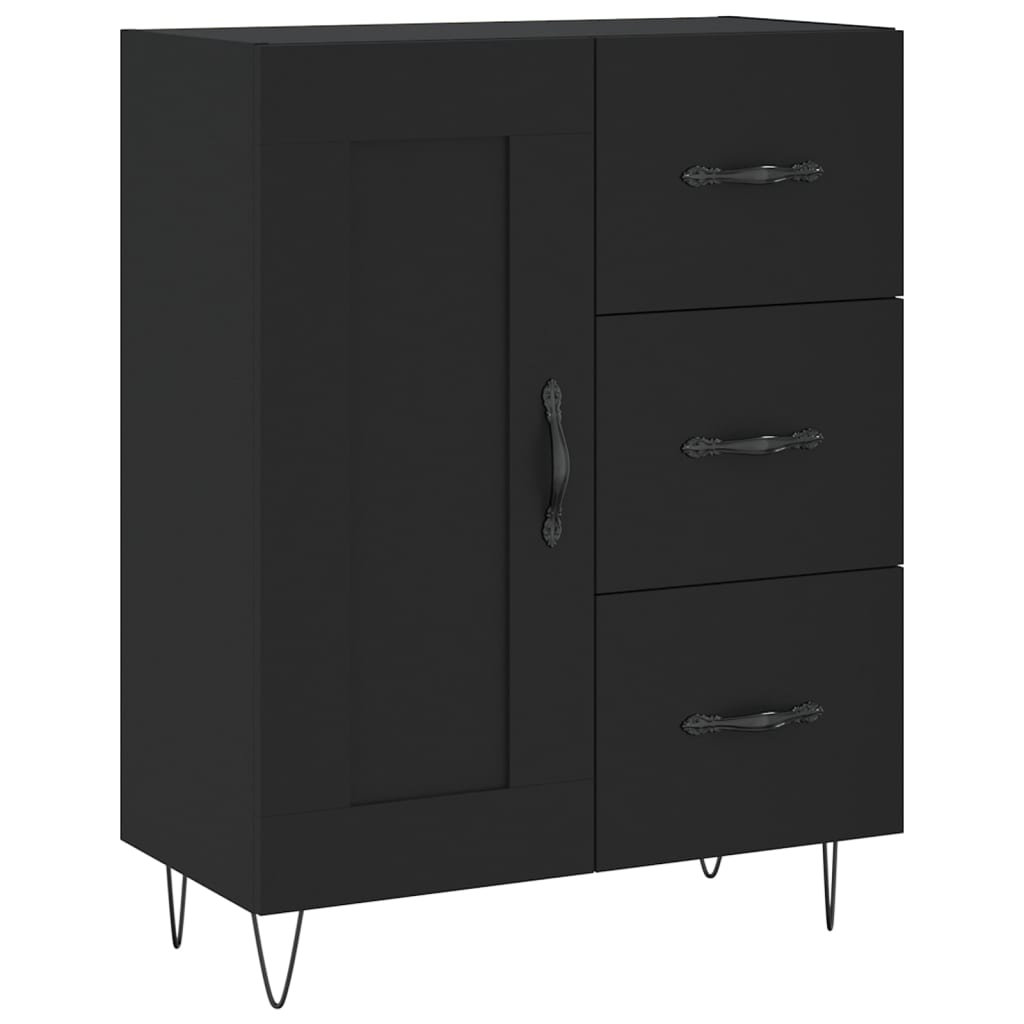 Skap Svart 69,5x34x180 cm