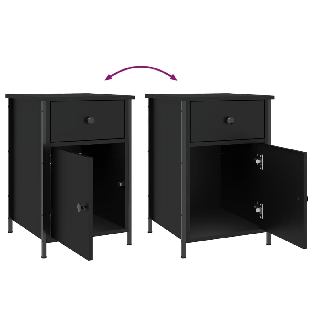 Nattbord Sengbord Svart 40x42x60 cm