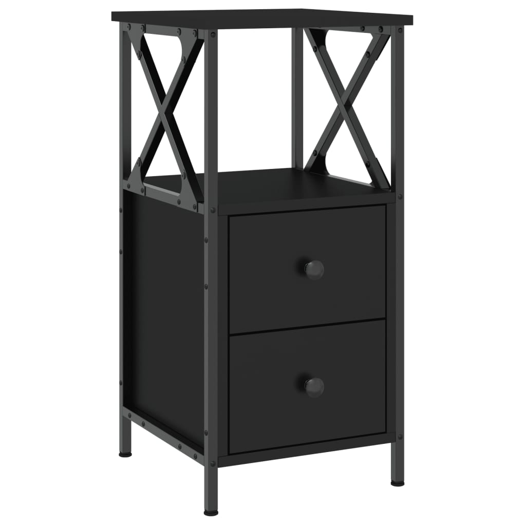 Nattbord Sengbord Svart 34x35,5x70 cm