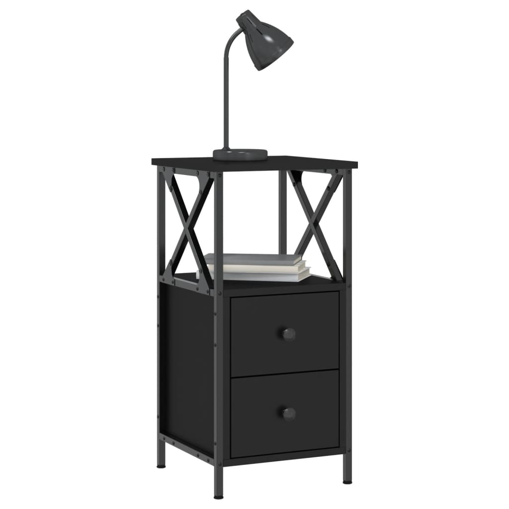 Nattbord Sengbord Svart 34x35,5x70 cm