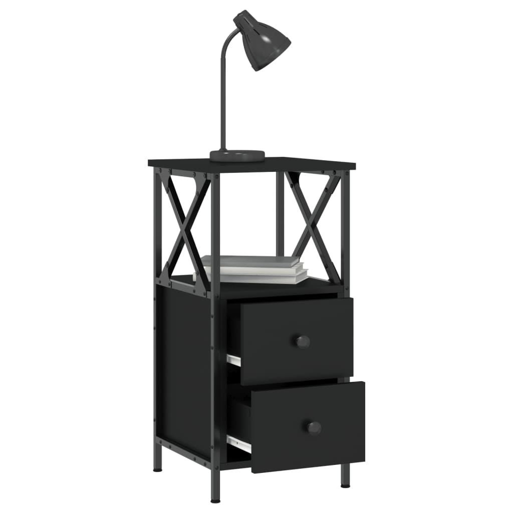 Nattbord Sengbord Svart 34x35,5x70 cm