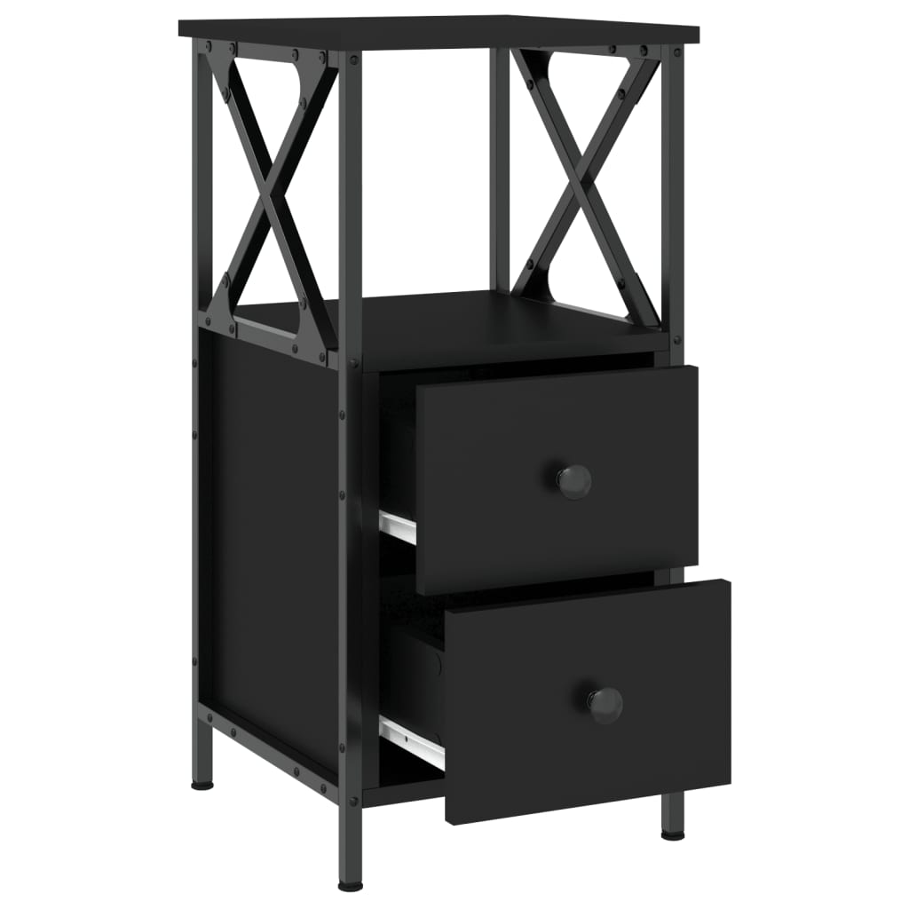 Nattbord Sengbord Svart 34x35,5x70 cm
