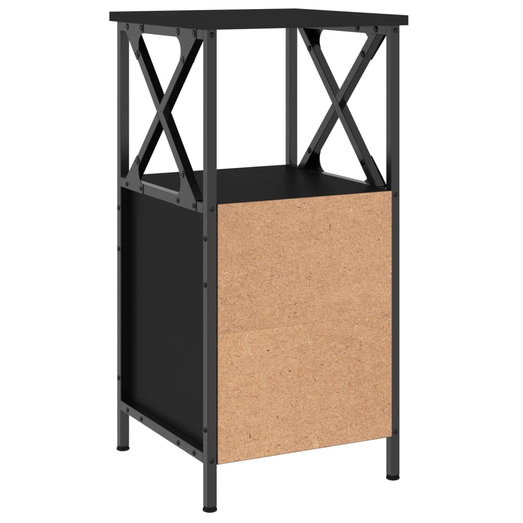 Nattbord Sengbord Svart 34x35,5x70 cm