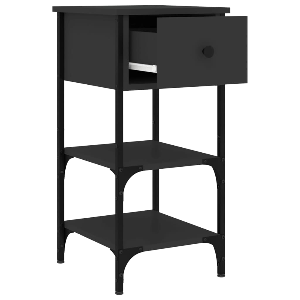 Nattbord Sengbord Svart 34x36x70 cm