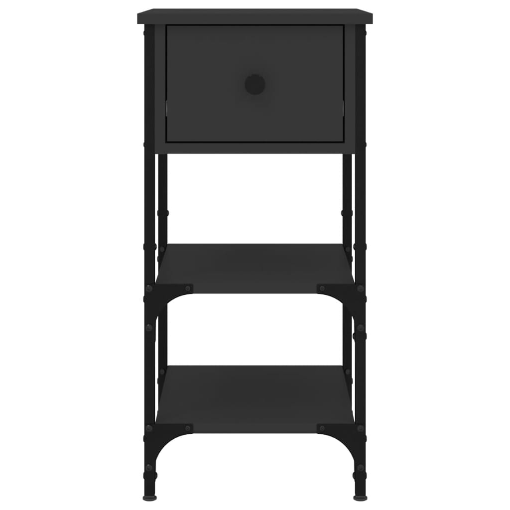 Nattbord Sengbord Svart 34x36x70 cm