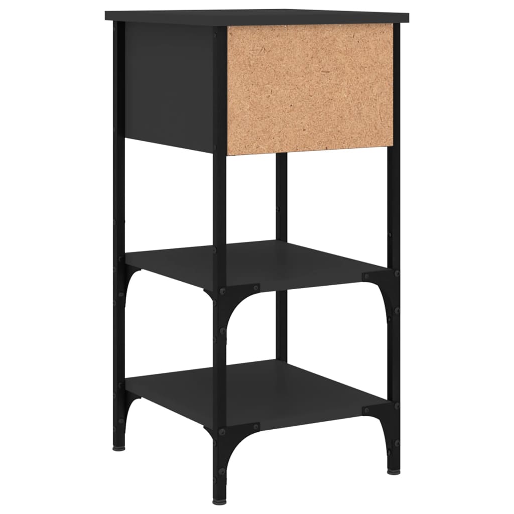 Nattbord Sengbord Svart 34x36x70 cm