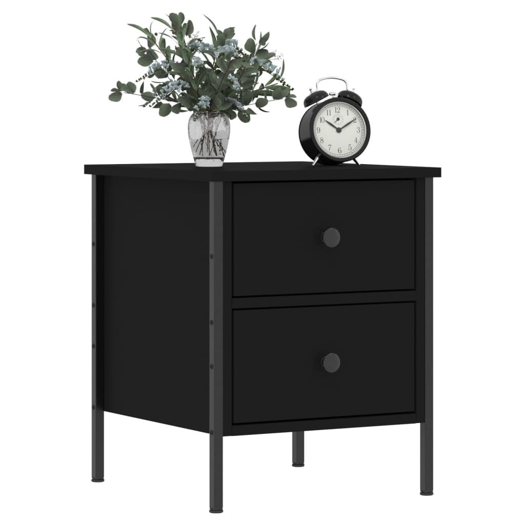Nattbord Sengbord Svart 40x42x50 cm