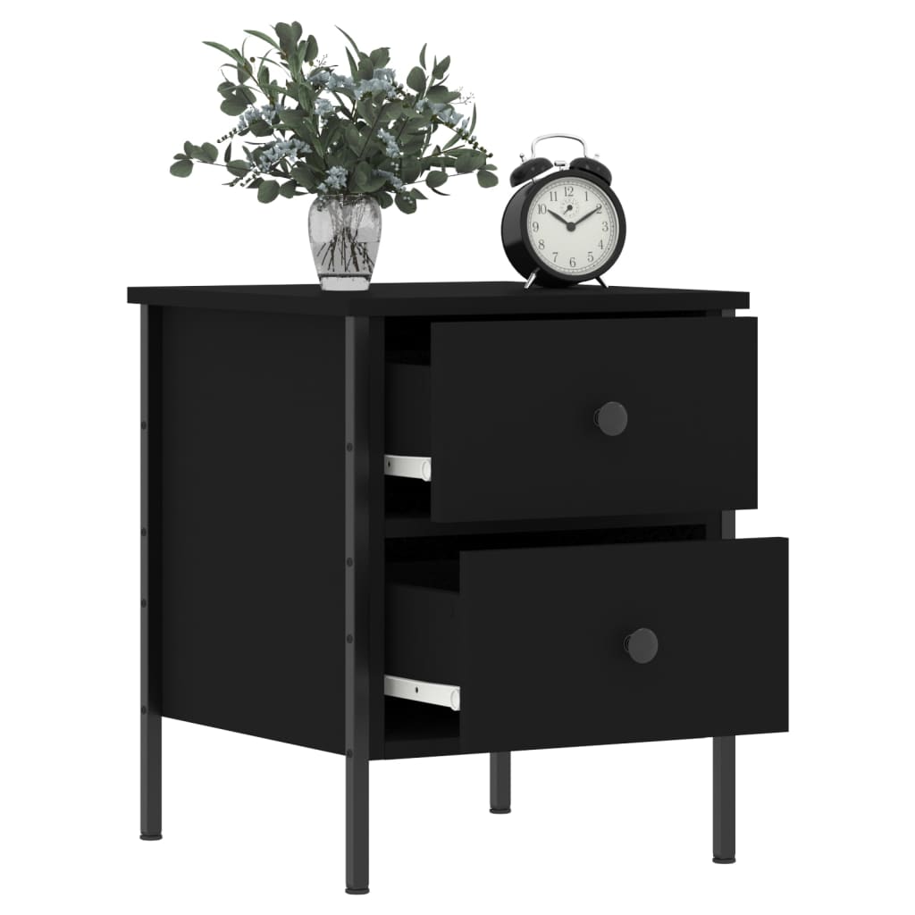 Nattbord Sengbord Svart 40x42x50 cm