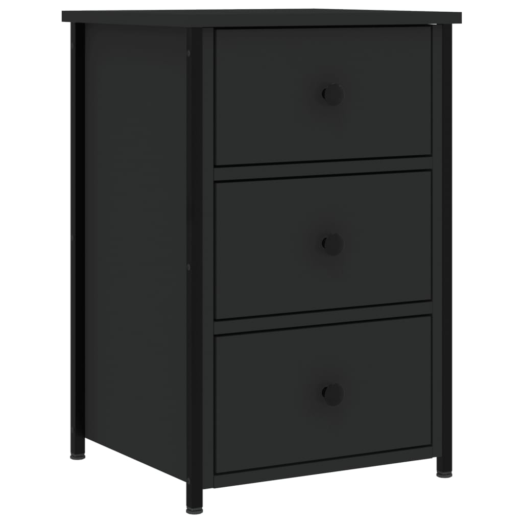Nattbord Sengbord Svart 40x36x60 cm