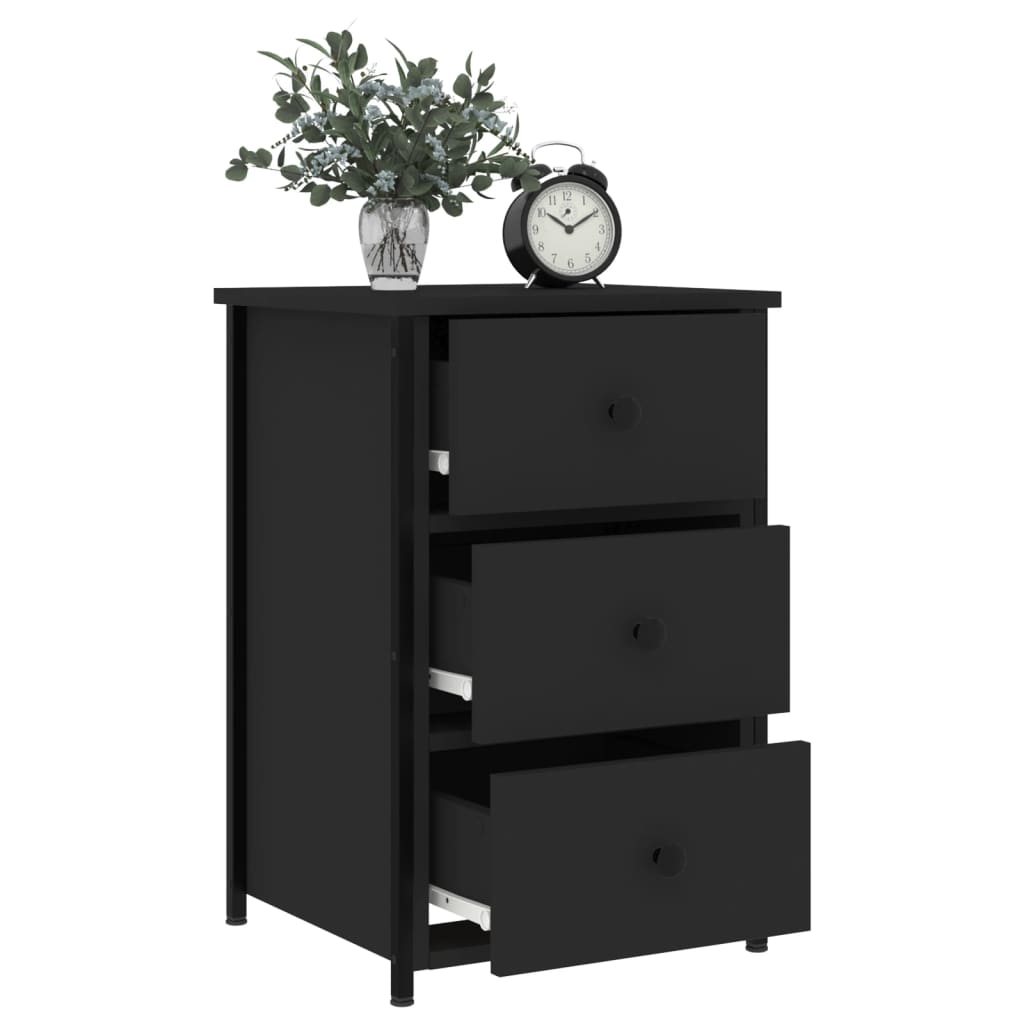 Nattbord Sengbord Svart 40x36x60 cm