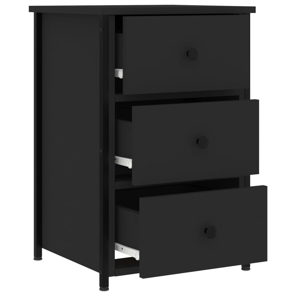 Nattbord Sengbord Svart 40x36x60 cm