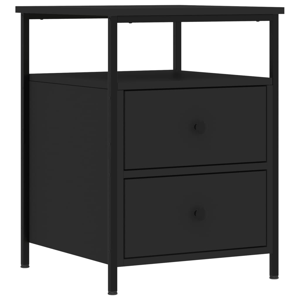 Nattbord Sengbord Svart 44x45x60 cm