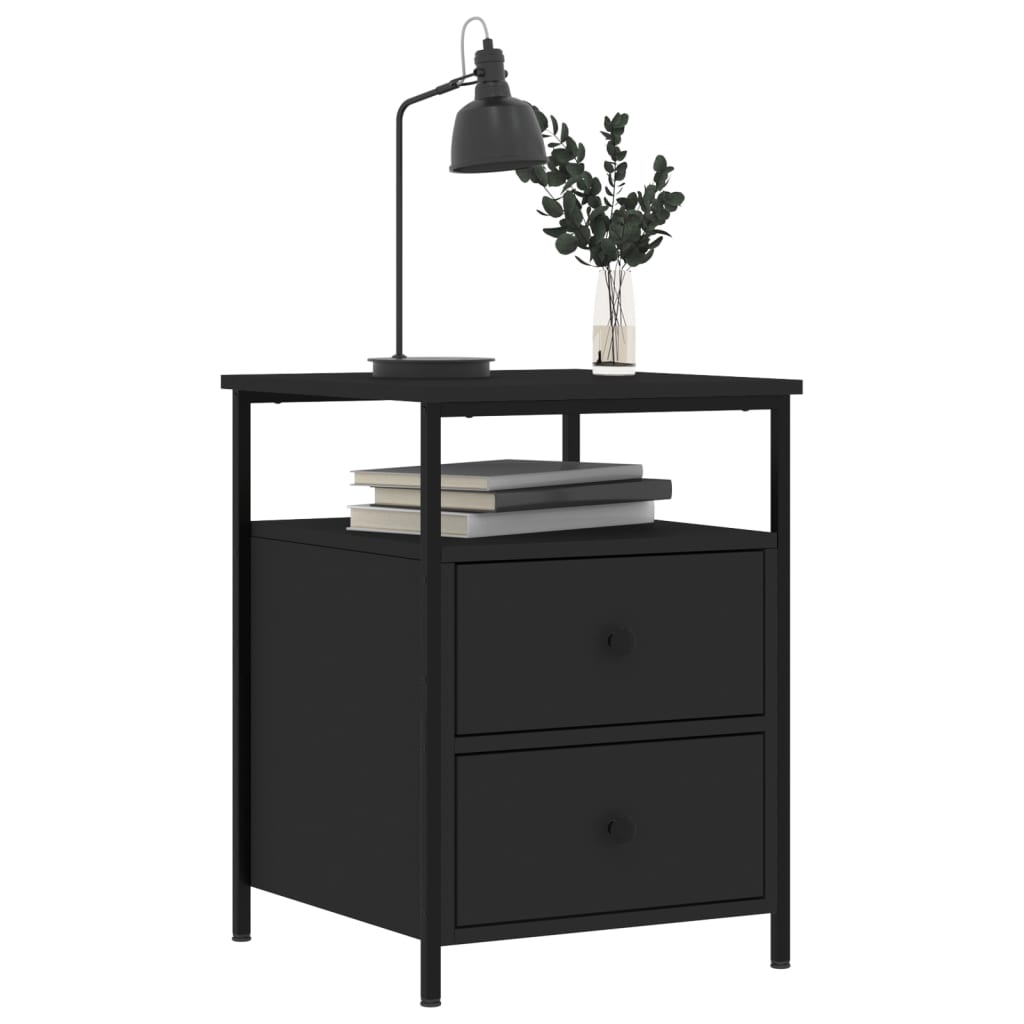 Nattbord Sengbord Svart 44x45x60 cm