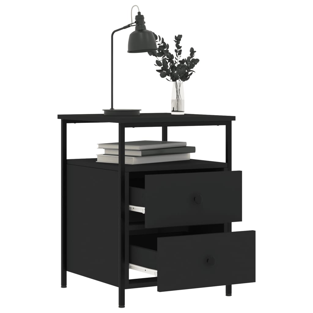 Nattbord Sengbord Svart 44x45x60 cm