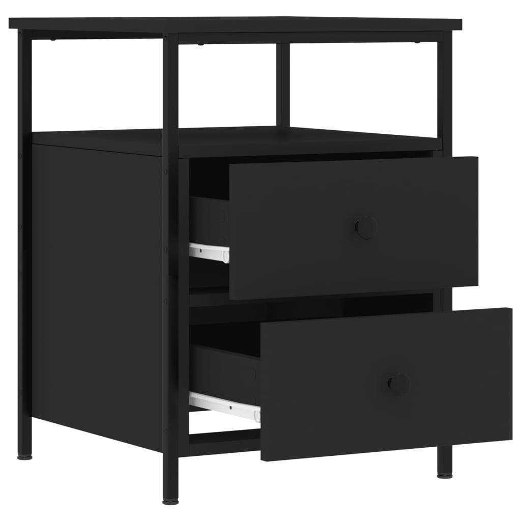 Nattbord Sengbord Svart 44x45x60 cm