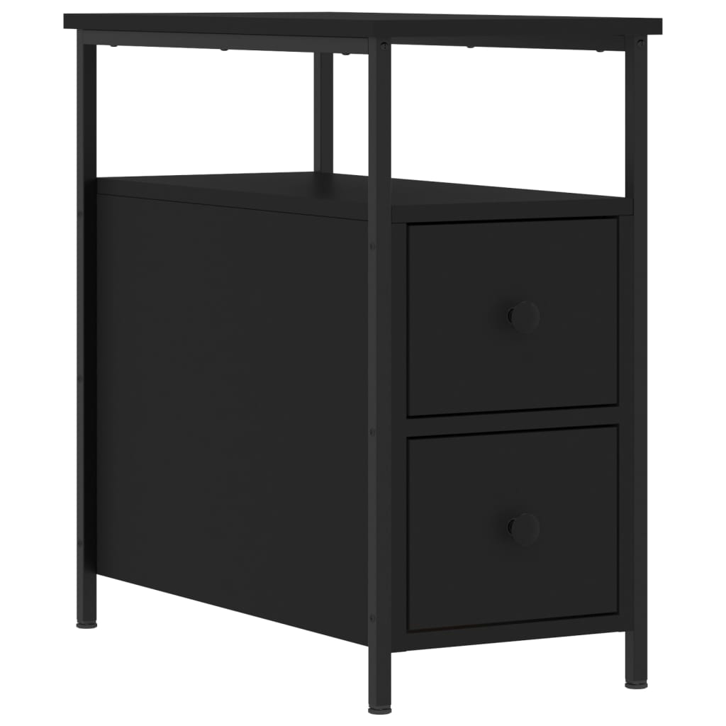 Nattbord Sengbord Svart 30x60x60 cm