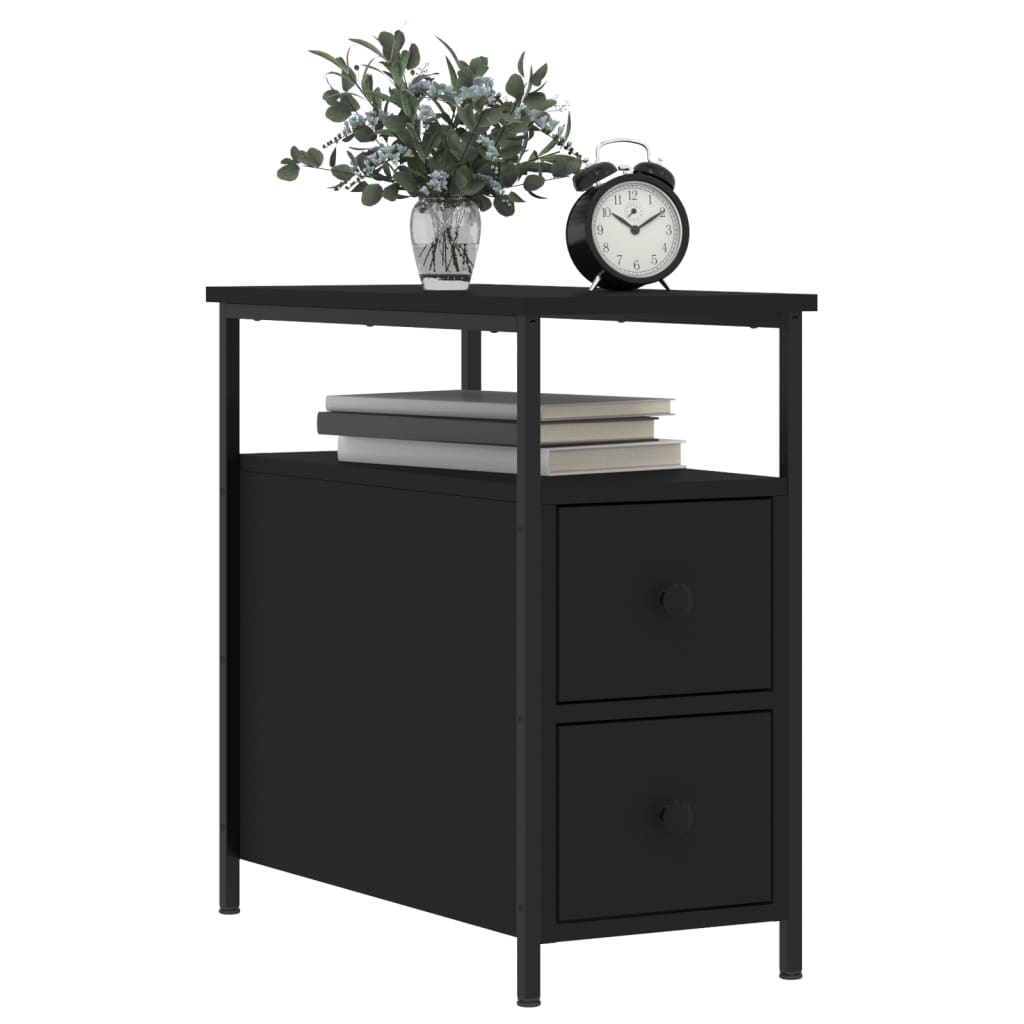 Nattbord Sengbord Svart 30x60x60 cm