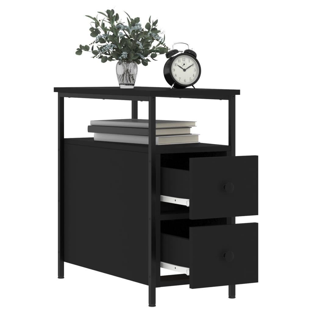 Nattbord Sengbord Svart 30x60x60 cm