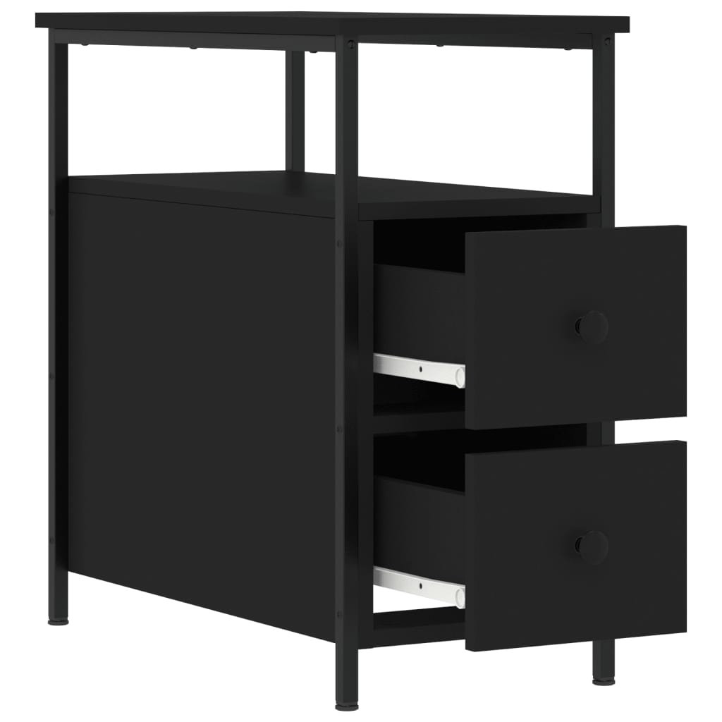 Nattbord Sengbord Svart 30x60x60 cm