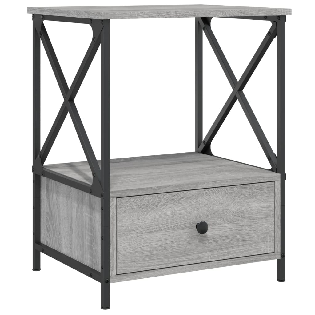 Nattbord Sengbord Sonoma Grå 50x41x65 cm