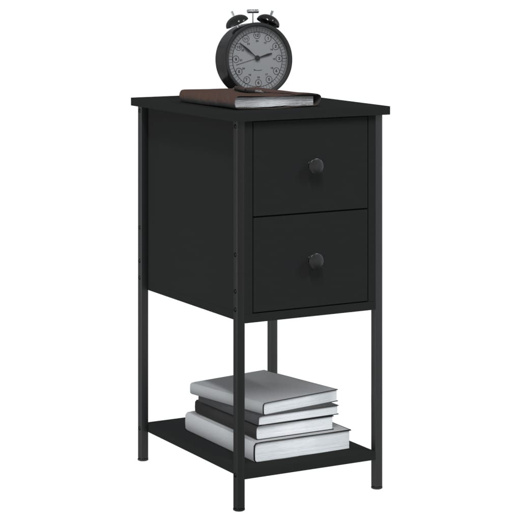 Nattbord Sengbord Svart 32x42x70 cm