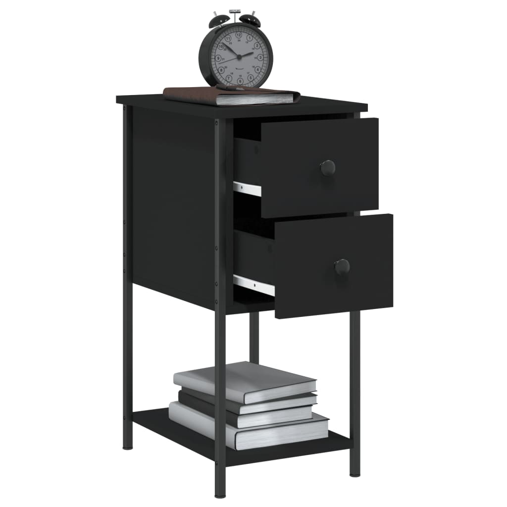 Nattbord Sengbord Svart 32x42x70 cm