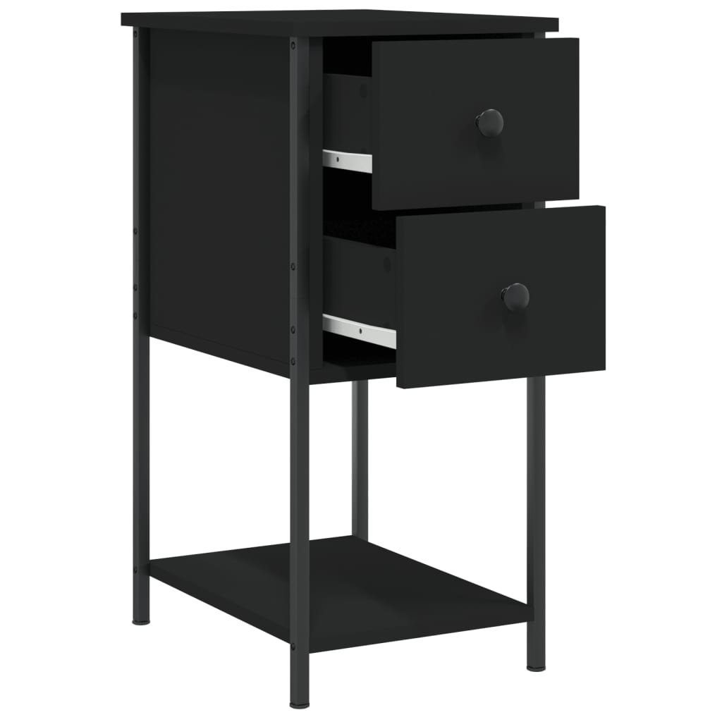 Nattbord Sengbord Svart 32x42x70 cm