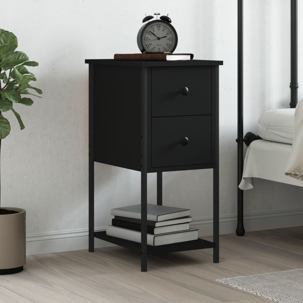 Nattbord Sengbord Svart 32x42x70 cm