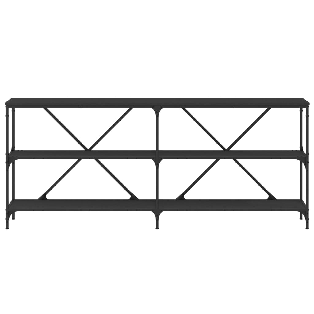 Avlastningsbord Konsollbord Svart 180x30x75 cm og jern