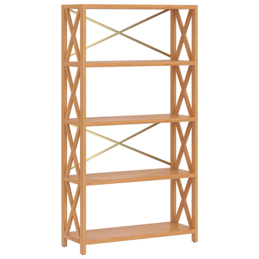 Bokhylle Tre 5 etasjer 80x30x146 cm heltre eik
