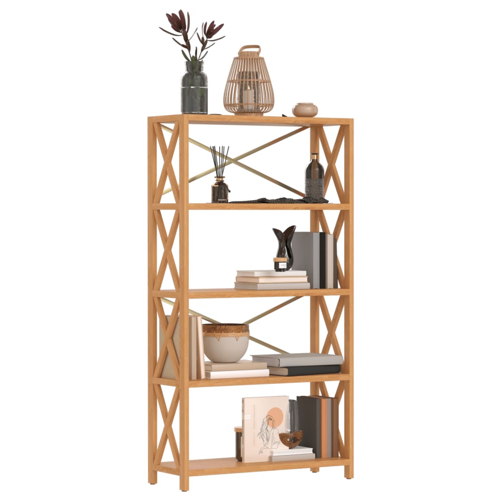 Bokhylle Tre 5 etasjer 80x30x146 cm heltre eik