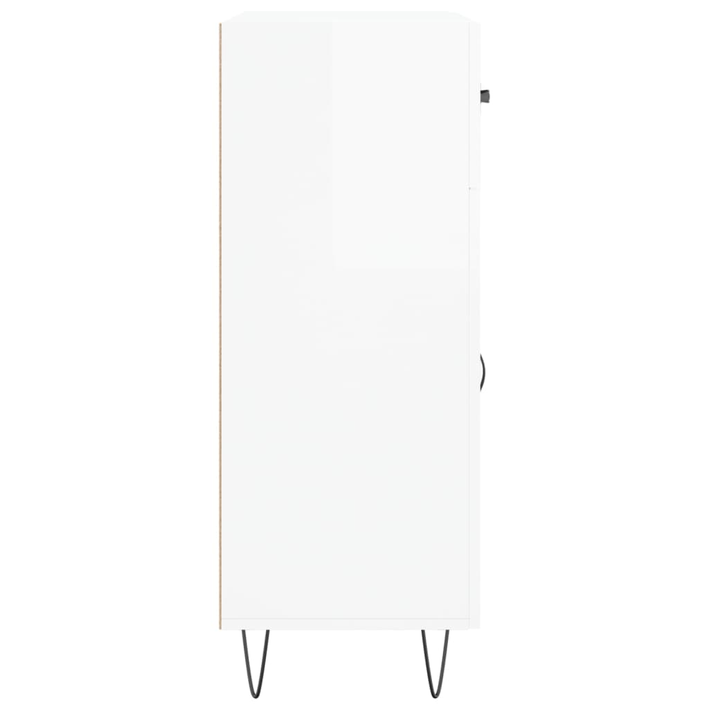 Skjenk Høyglans Hvit 69,5x34x90 cm