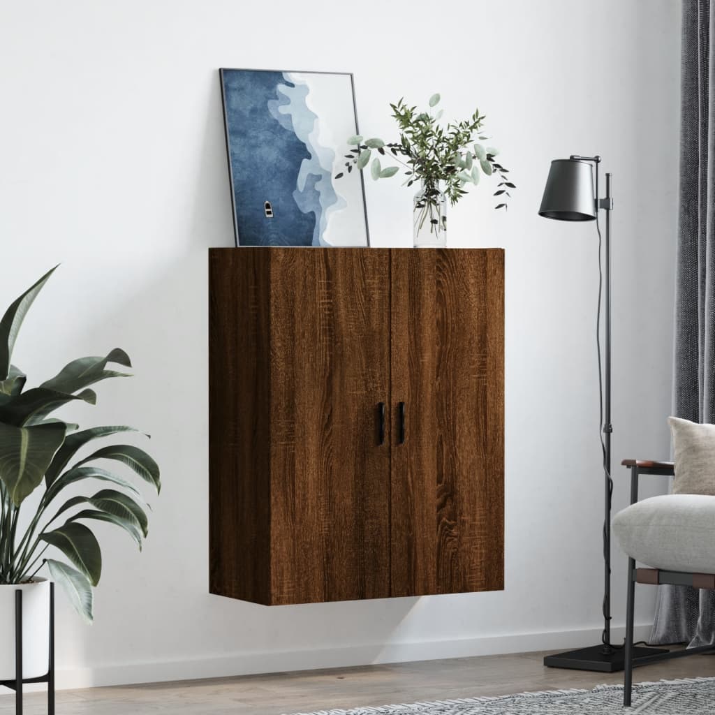 Veggskap Brun Eik 69,5x34x90 cm