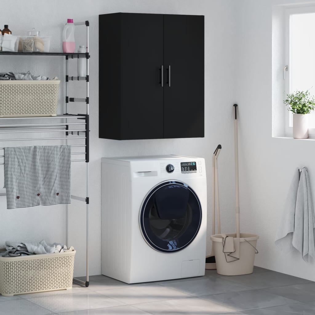 Veggskap Svart 69,5x34x90 cm