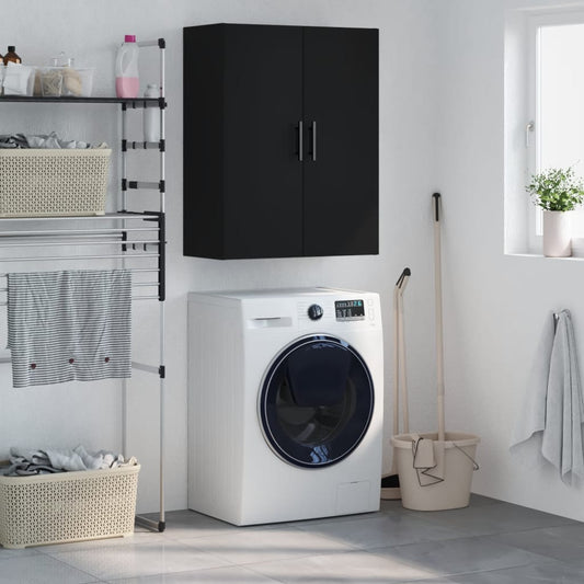 Veggskap Svart 69,5x34x90 cm