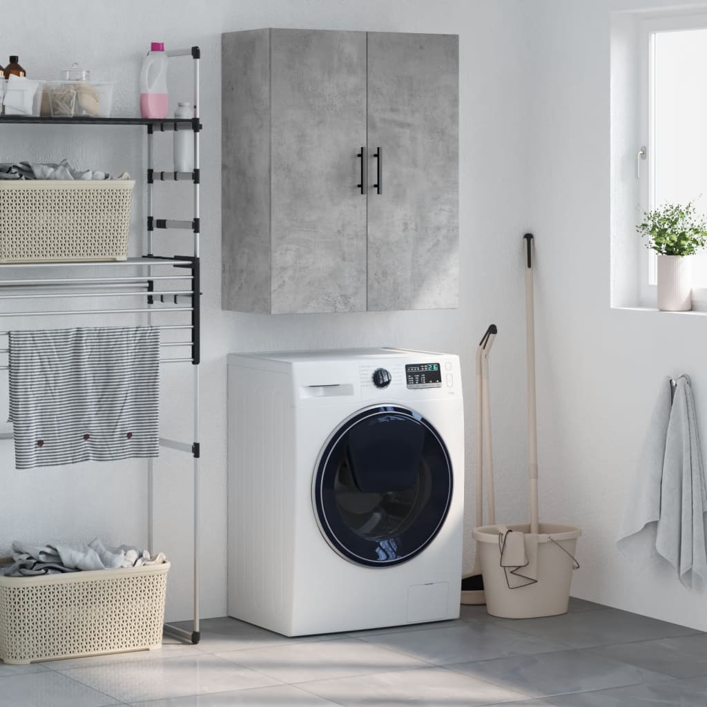 Veggskap Betonggrå 69,5x34x90 cm