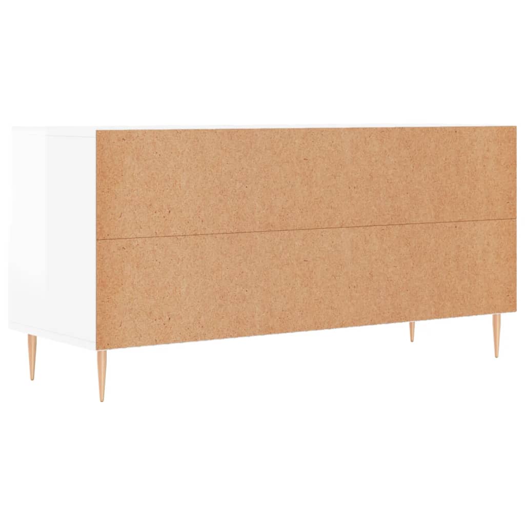 TV-Møbel Høyglans Hvit TV-benk 102x36x50 cm
