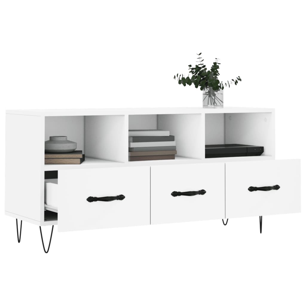 TV-Møbel Hvit TV-benk 102x36x50 cm