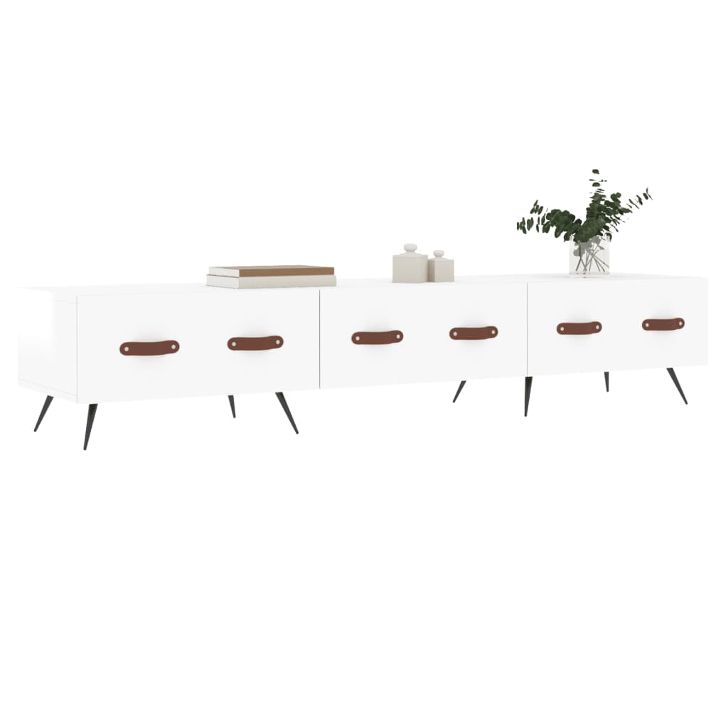 TV-Møbel Høyglans Hvit TV-benk 150x36x30 cm
