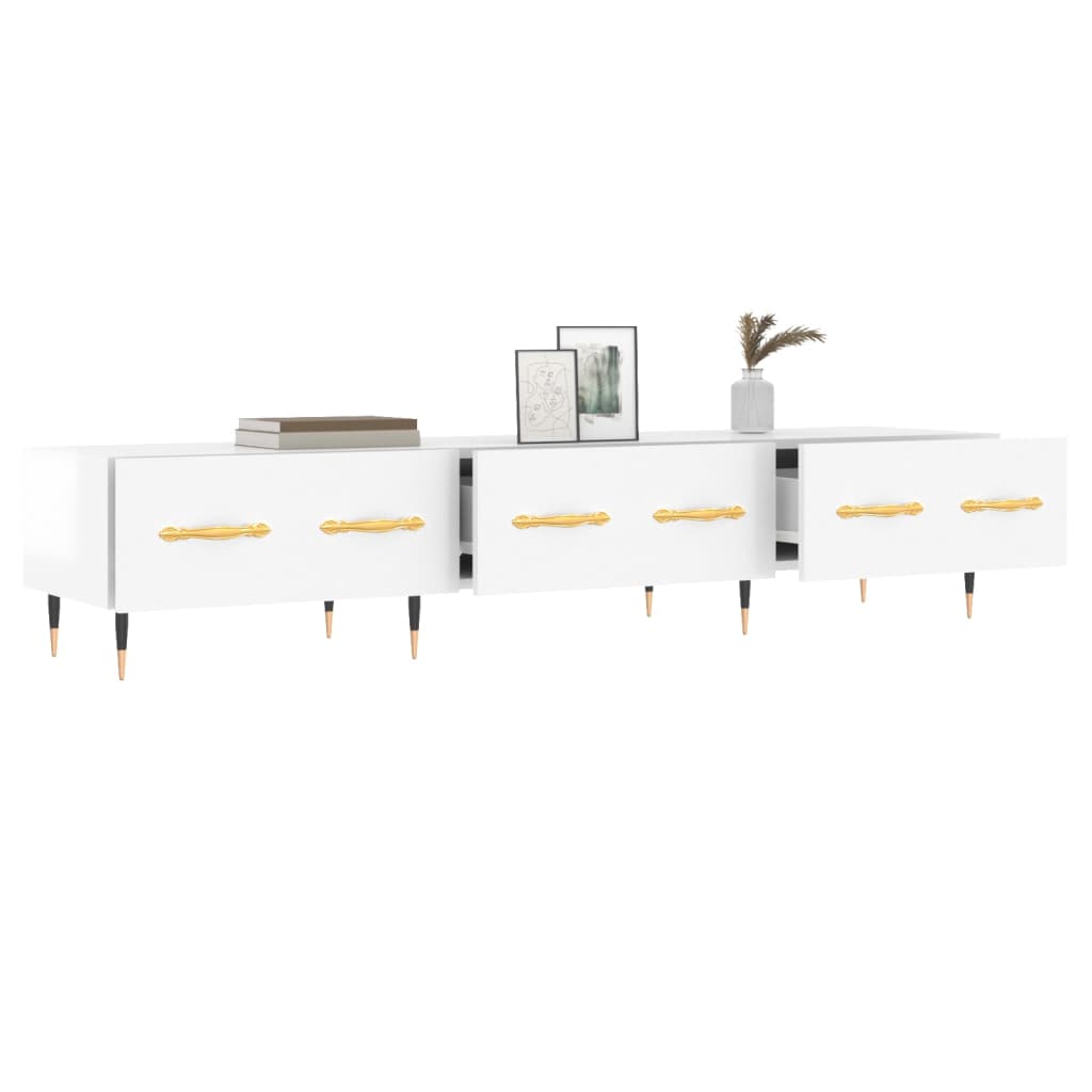 TV-Møbel Høyglans Hvit TV-benk 150x36x30 cm