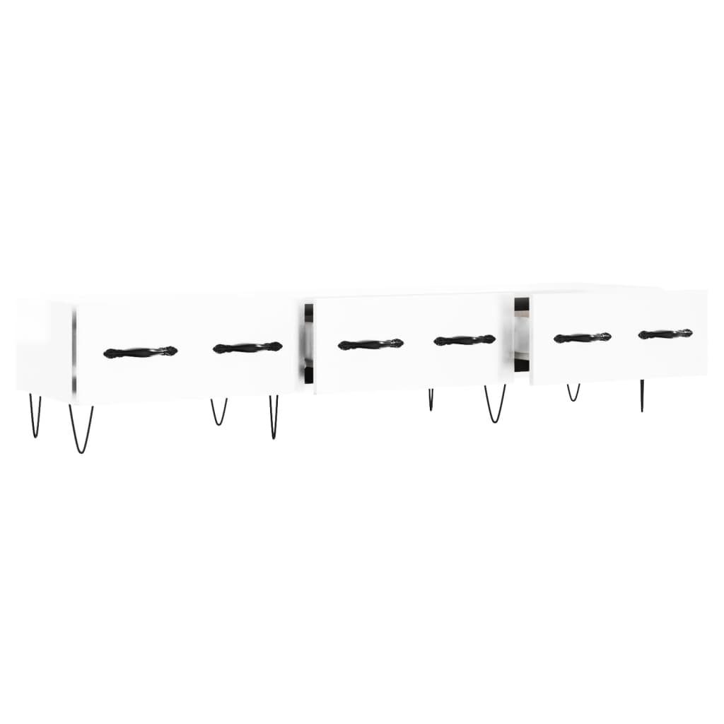 TV-Møbel Høyglans Hvit TV-benk 150x36x30 cm