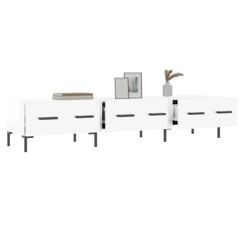 TV-Møbel Høyglans Hvit TV-benk 150x36x30 cm
