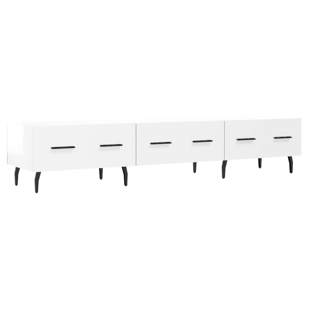 TV-Møbel Høyglans Hvit TV-benk 150x36x30 cm
