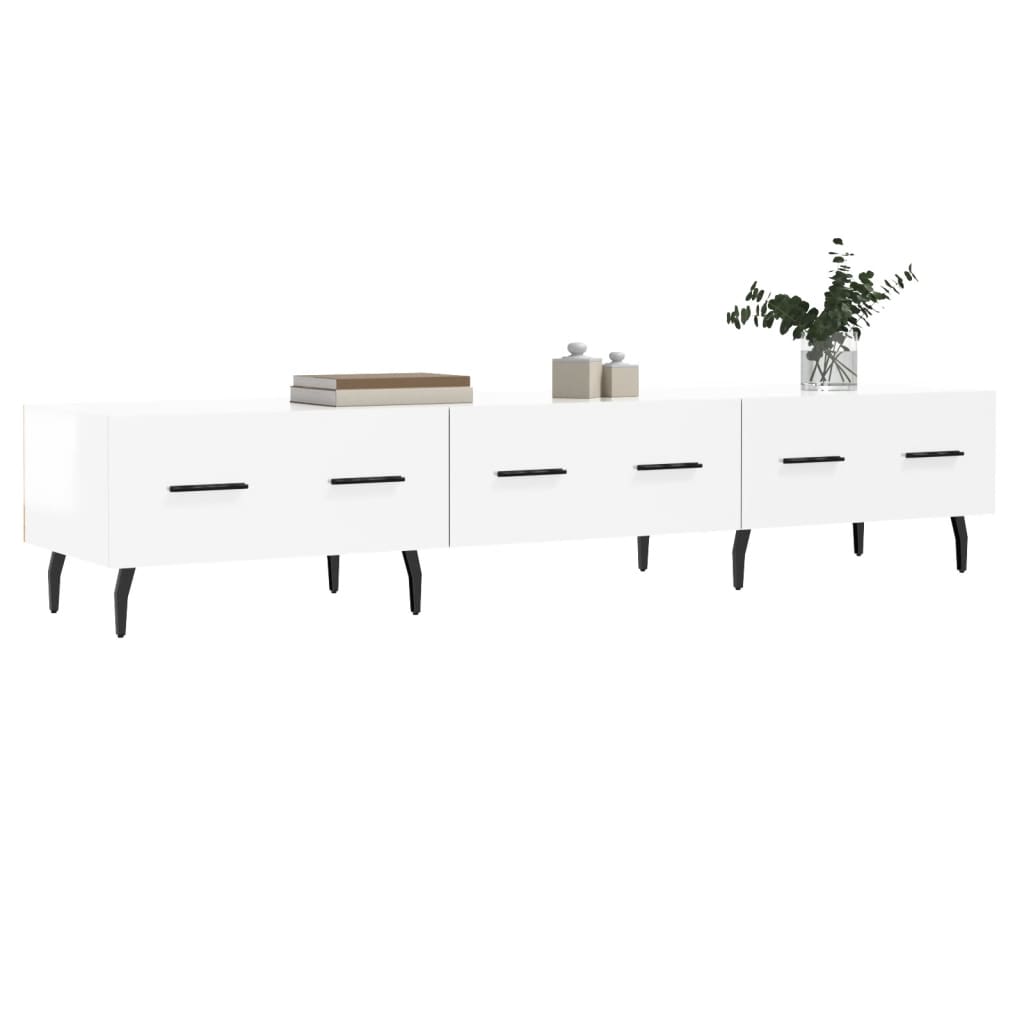 TV-Møbel Høyglans Hvit TV-benk 150x36x30 cm