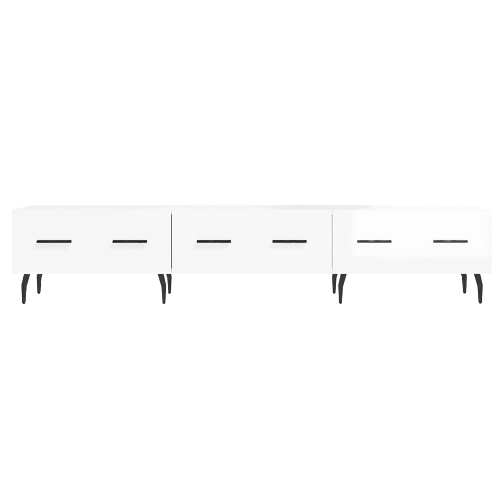 TV-Møbel Høyglans Hvit TV-benk 150x36x30 cm