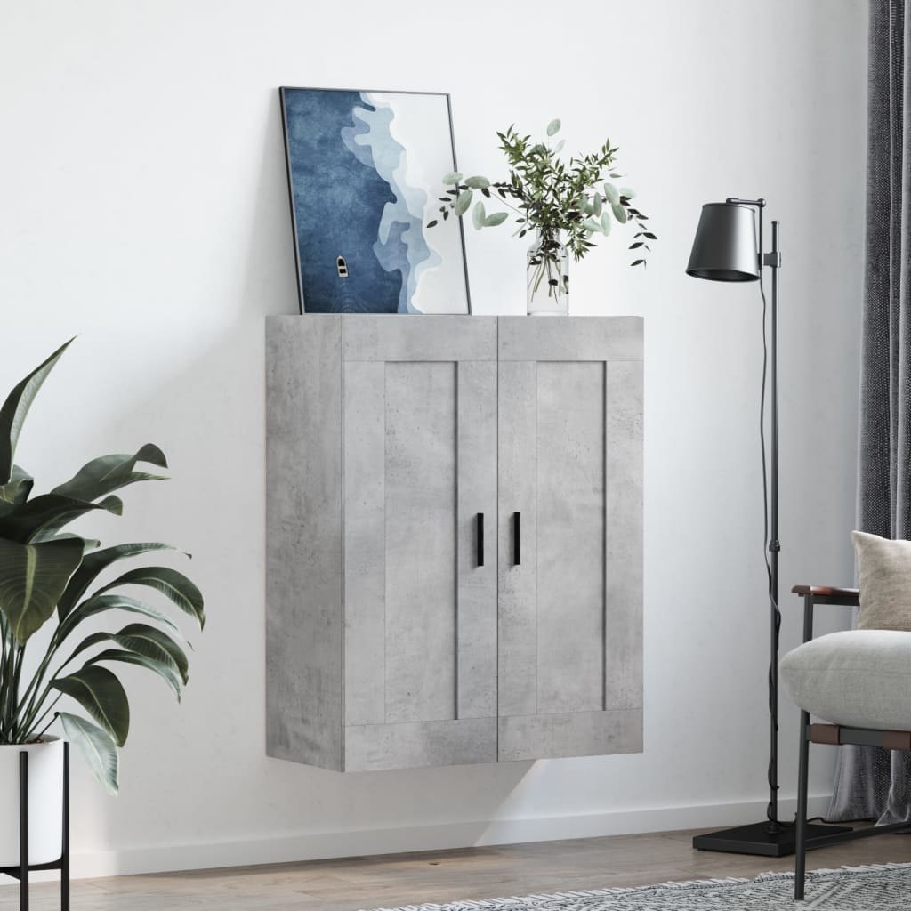 Veggskap Betonggrå 69,5x34x90 cm